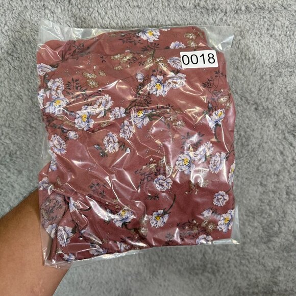 Entro Floral Ruffled V-Neck Top Flutter Sleeves - Picture 10 of 10